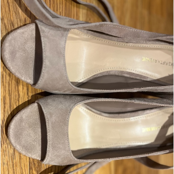 Saks Fifth Ave Clara Ankle Lace Up Heels Size 7 - Picture 8 of 9